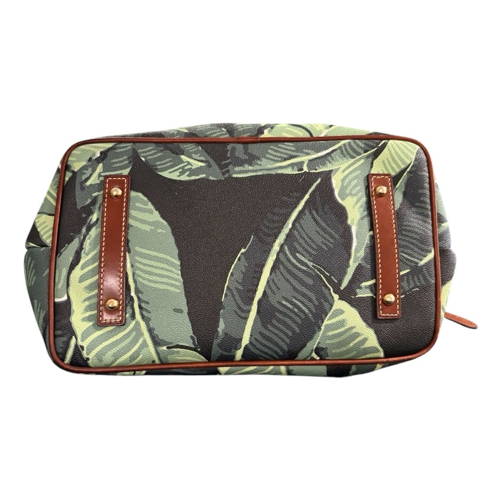 Dooney & Bourke Banana Leaves satchel with black background - Picture 3 of 8